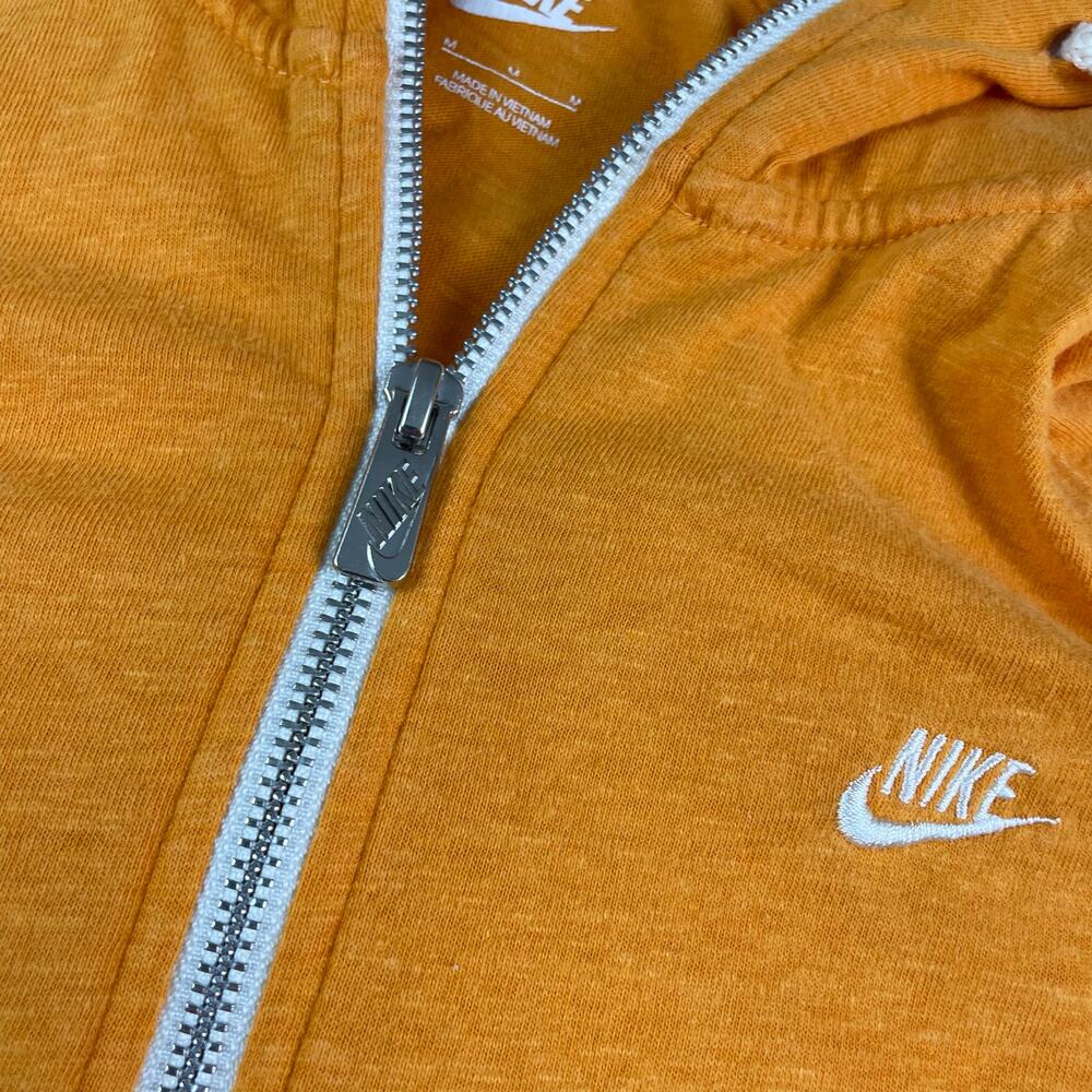 Nike Women’s Full Zip Mustard Yellow Drawstring Hoodie Sweater Size Medium - Picture 6 of 6